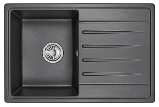 Мойка кухонная Granula Standart 7602, ЧЁРНЫЙ